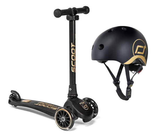 Scoot & Ride Highwaykick 3 LED Hulajnoga Balansowa + Kask S-M Gold - 1034920 - zdjęcie